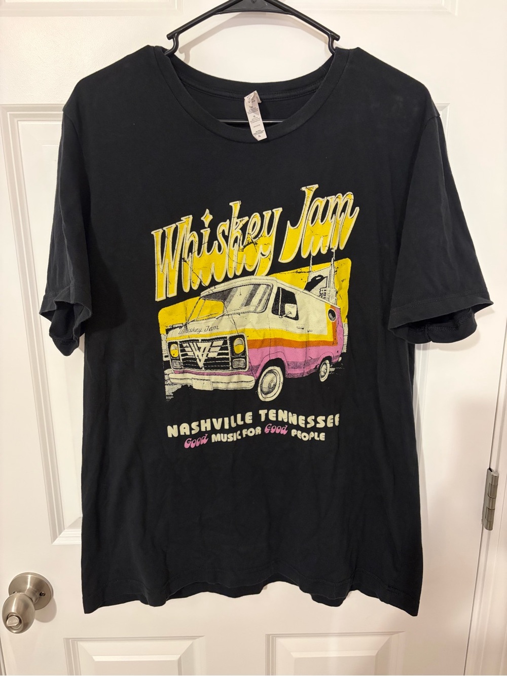 Vintage Whiskey Jam Nashville Tennessee Black Graphic Tee XL